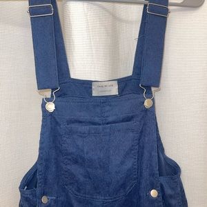 blue corduroy overalls